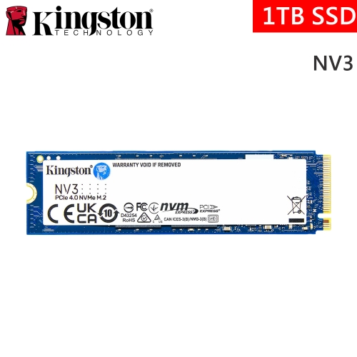 金士頓 NV3 1TB/Gen4 PCIe 4.0/讀6000/寫4000【五年保】